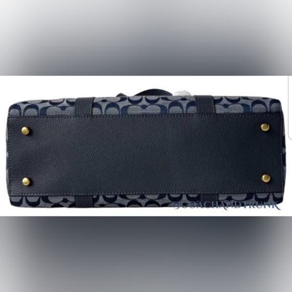 🎀NWT Coach Hudson Double Handle Tote In Signature Chambray 💖 - Picture 5 of 12